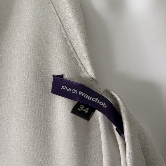 Sharon Wauchob Silk - Lurex Dress Belted NEW Sz 34 Women's Made in France❤️ - Picture 7 of 12